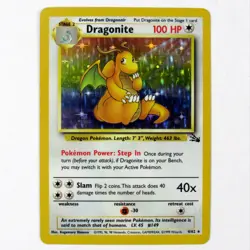 1999 Pokemon Dragonite #4/62 Holo Rare Fossil Set Card WoTc MP-HP See Pics - Image 1