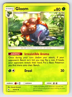 Gloom 7/214 S&M Unbroken Bonds Pokemon Card TCG Non Holo Uncommon - Nm - Image 1