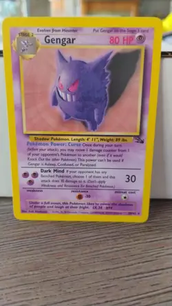 GENGAR Fossil POKEMON 1999 Trading Card 20/62 - Image 1