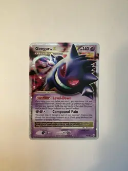 Pokemon Gengar TCG LV.X Platinum Arceus Holo Ultra Rare Card 97/99 WITH SWIRL - Image 1