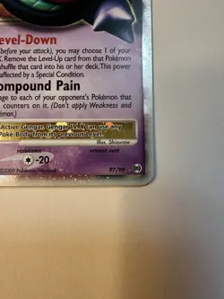 Pokemon Gengar TCG LV.X Platinum Arceus Holo Ultra Rare Card 97/99 WITH SWIRL - Image 4