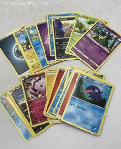 Pokemon Multicolor Binder Game Trading Cards w/Box Of Sleeves Mixed Lot - Image 2