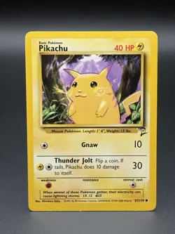 Pikachu 87/130 Base Set 2 Pokemon Card - NM/MINT - Image 1