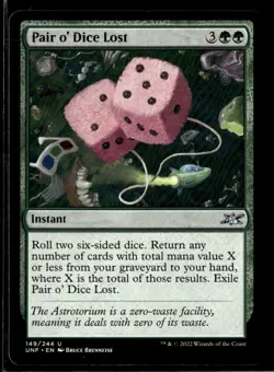MTG Pair o' Dice Lost 149/244 Unfinity Uncommon Lot 3 LP - Image 1