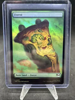 MTG Forest 0257 Foil NM TMNT Magic 257 - Image 1