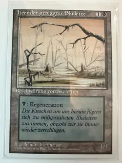 Drudge Skeleton Magic the Gathering Foreign White Border German Swamp Misprint - Image 1