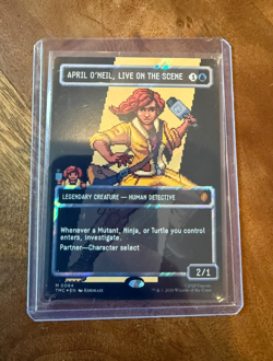PIXEL April O'Neil, Live on the Scene Borderless Surge TMNT magic the gathering - Image 1