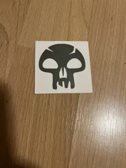 Official Magic The Gathering MTG Black Mana Swamp Torment Tattoo - Image 1