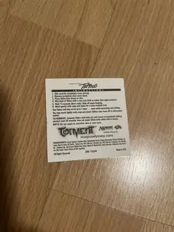 Official Magic The Gathering MTG Black Mana Swamp Torment Tattoo - Image 2