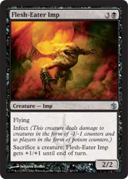 MTG - Flesh-Eater Imp - Mirrodin Besieged - NM, English Magic FLAT RATE SHIP - Image 1