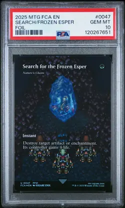 2025 MTG FINAL FANTASY THROUGH THE AGES FOIL SEARCH FOR THE FROZEN ESPER PSA 10 - Image 1