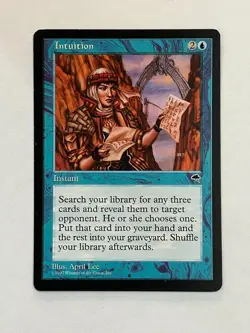 MTG Intuition TMP 70 Nonfoil R Moderately Played - Image 1
