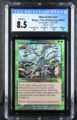 WEIRD HARVEST Onslaught Foil Rare CGC 8.5 MTG [Nostalgium] - Image 1