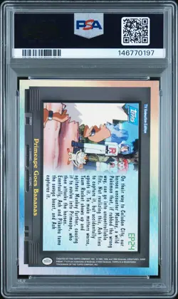 2000 TOPPS POKEMON TV ANIMATION SER 2 EPISODE CARDS PRIMEAPE GOES BANANAS PSA 8 - Image 2