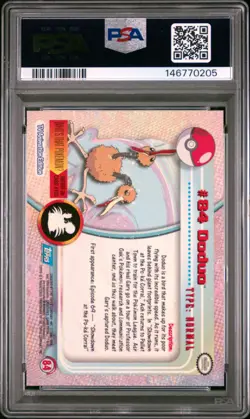 2000 TOPPS POKEMON TV ANIMATION SERIES 2 #84 DODUO PSA 7 - Image 2