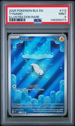 2025 POKEMON BLK EN-BLACK BOLT ILLUSTRATION RARE #113 TYNAMO PSA 9 - Image 1