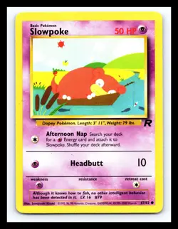 💥 Slowpoke Non Holo WOTC Pokemon Card 67/82 Rocket Set 2000 - Image 1