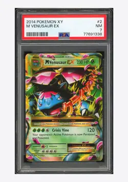 Pokemon PSA 7 M Venusaur EX Ultra Rare 2014 2/108 Evolutions English - Image 1