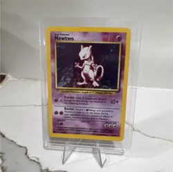 Pokemon TCG Mewtwo Base Set 10/102 Holo Rare 1999 Wizards Basic 60 HP - Image 1