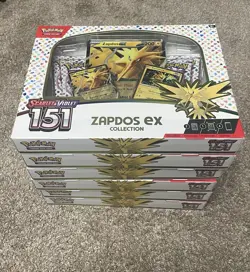 Lot Of 6 Pokemon TCG Scarlet and Violet 151 Zapdos EX Collection Boxes Sealed - Image 1