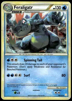Feraligatr (Cracked Ice Holo) 20/123 Holo Deck Exclusives Pokemon Holo DMG - Image 1