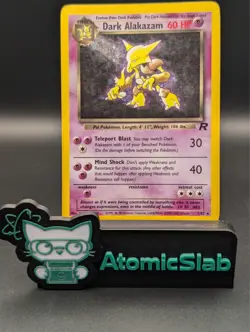 Pokemon TCG Dark Alakazam 1/82 Team Rocket Holo Rare Vintage WOTC (LP/MP) - Image 1