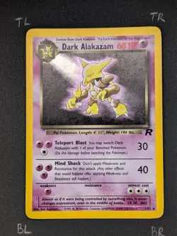 Pokemon TCG Dark Alakazam 1/82 Team Rocket Holo Rare Vintage WOTC (LP/MP) - Image 3