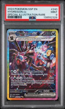 2024 POKEMON SURGING SPARKS SPECIAL ILLUSTRATION RARE #240 HYDREIGON EX PSA 9 - Image 1