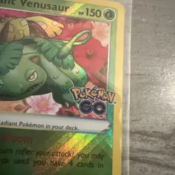 Pokemon Radiant Venusaur Basic Radiant Rare Holo Card 004/078 Pokemon GO NM NICE - Image 5