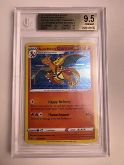 Pokemon Special Delivery Charizard SWSH075 Black Star Promo Cosmos Holo BGS 9.5 - Image 3