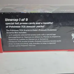 Pokemon Scarlet & Violet Prismatic Evolutions Surprise Box 6 Boosters 1 Promo - Image 5