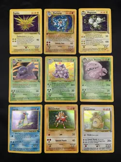 Vintage Rare Holo Pokemon Card Lot- Fossil, Jungle, Base Set - Nidoking - MP/DMG - Image 1