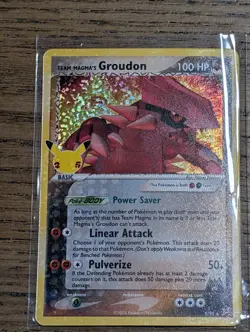 Team Magma's Groudon 9/95 Classic Collection Holo Celebrations Pokemon NM - Image 1