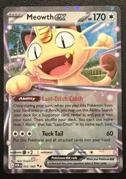Meowth ex 062/088 Double Rare Pokemon Perfect Order ME03 NM IN HAND - Image 1