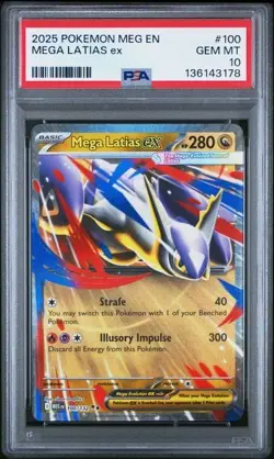2025 POKEMON MEG EN-MEGA EVOLUTION #100 MEGA LATIAS EX PSA 10 - Image 1