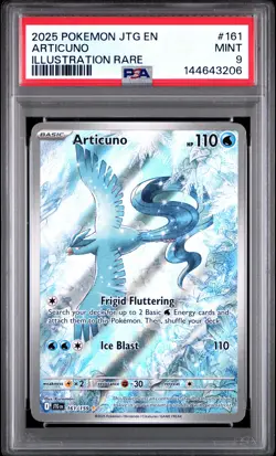 2025 POKEMON JTG EN-JOURNEY TOGETHER ILLUSTRATION RARE #161 ARTICUNO PSA 9 - Image 1