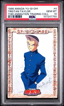 1998 AMADA YU-GI-OH! TOEI ANIMATION TRADING COLLECTION #4 TRISTAN TAYLOR PSA 10 - Image 1
