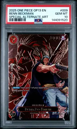 2025 ONE PIECE CARRYING ON HIS WILL SPECIAL ALT ART #009 BENN BECKMAN PSA 10 - Image 1