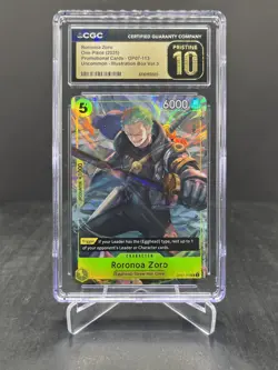 One Piece illustration Box Vol. 3 Roronoa Zoro UC Promo OP07-113 CGC Pristine 10 - Image 1