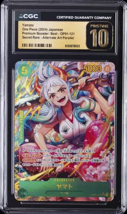 2024 ONE PIECE JAPANESE PREMIUM BOOSTER ALT ART #OP01-121 YAMATO CGC 10 PRISTINE - Image 1