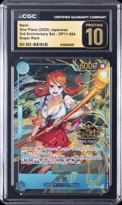 2025 ONE PIECE JPN 3RD ANNIVERSARY SET SUPER RARE #OP11-054 NAMI CGC 10 PRISTINE - Image 1