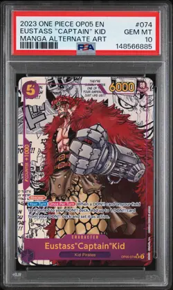2023 ONE PIECE AWAKENING OF THE NEW ERA MANGA ALT ART EUSTASS CAPTAIN KID PSA 10 - Image 1