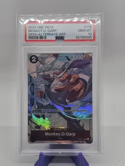 2023 ONE PIECE OP02-PARAMOUNT WAR ALTERNATE ART #115 MONKEY D. GARP PSA 10 - Image 1