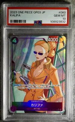 PSA 10 Kalifa UC OP03-060 PRB-01 Full Art Foil THE BEST One Piece Japanese - Image 1