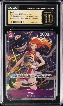 2025 ONE PIECE JAPANESE PC ALTERNATE ART #OP09-070 NAMI CGC 10 PRISTINE - Image 1