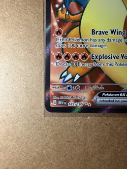 2 Pokemon TCG Charizard EX 183/165 Scarlet & Violet 151 Ultra Rare Card - Image 4