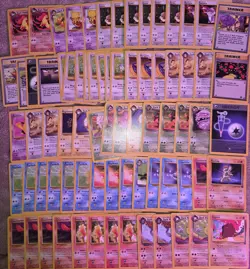 70 Vintage Pokemon Cards Team Rocket Lot Dark Set LP/MP Bulk Rare - Image 1