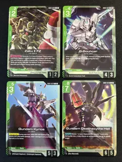 Gundam GD03 Card Lot Common/Uncommon/Rare/Resource + 23 Foils Unplayed - Image 4