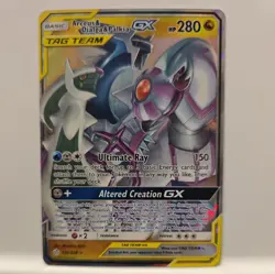 Pokemon Card Cosmic Eclipse Arceus & Dialga & Palkia GX 156/236 Rare GX Holo - Image 1