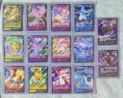 Pokemon TCG Eevee Evolution 14 Card V Lot Umbreon Espeon Flareon + - Image 1
